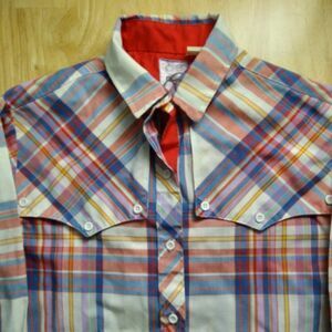 Vintage Roper Plaid Western Button Down Shirt